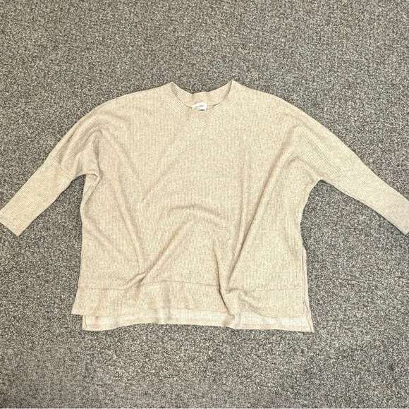 Story Beige Women's Crew Neck chunky fall Sweater - Picture 2 of 7
